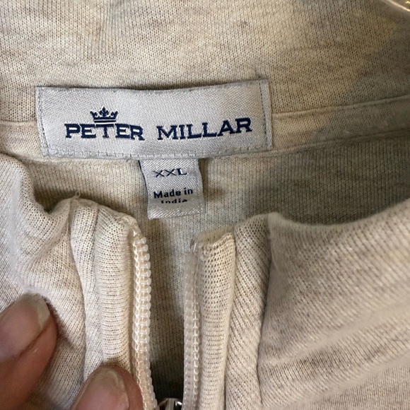 Peter Millar cream Zip Up Sweater Classic Style - Picture 3 of 8